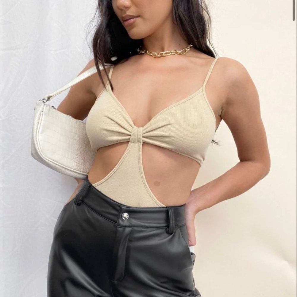 Beginning Boutique Lille Side Cut Out Knit Bodysuit
